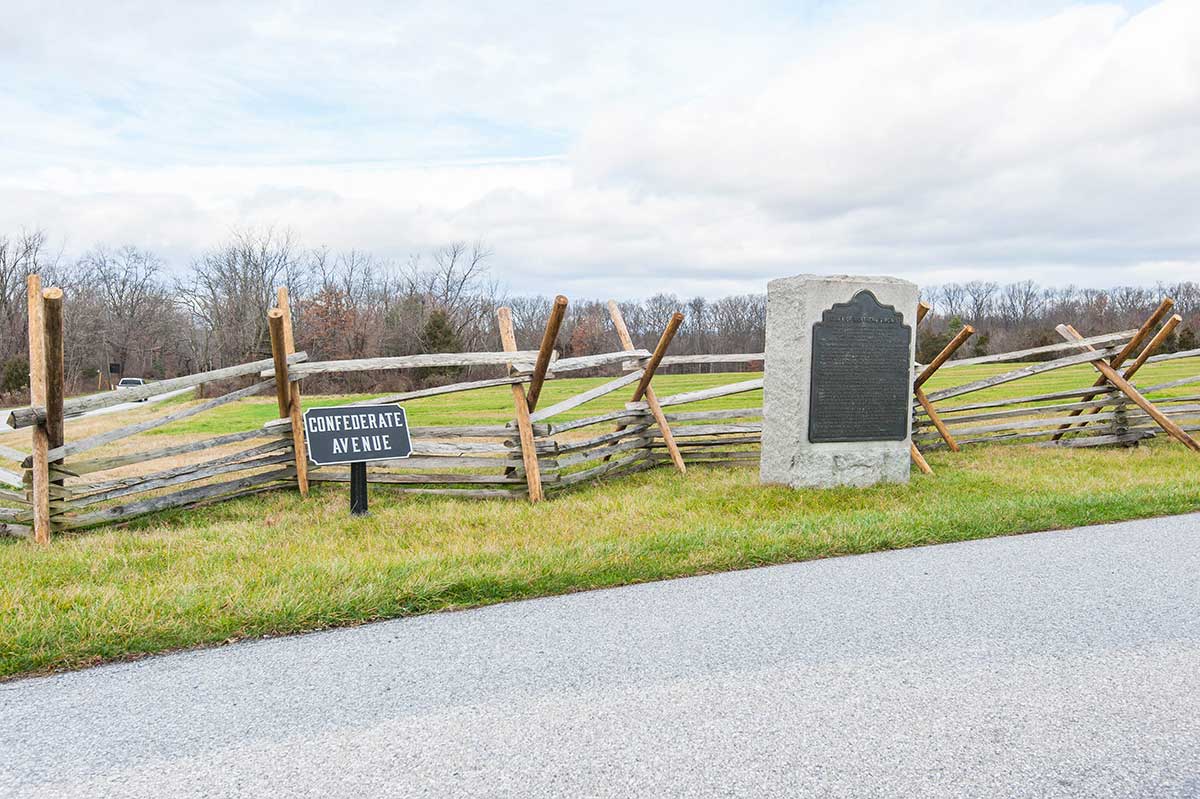 Confederate Avenue in Gettysburg, PA